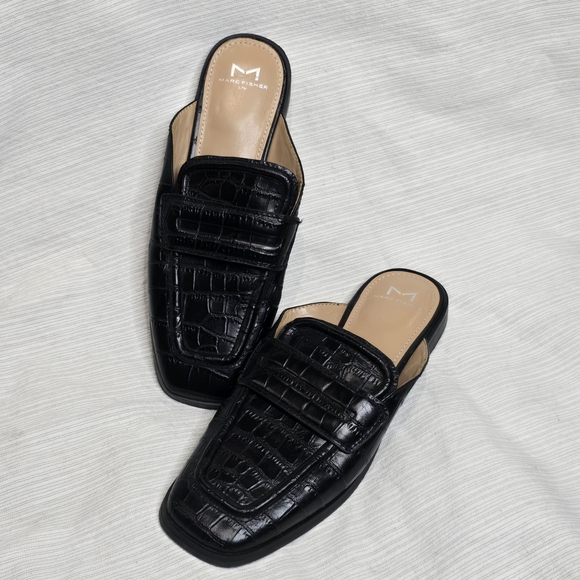 Marc Fisher Crocodile Skin Flat Loafers - Picture 4 of 5